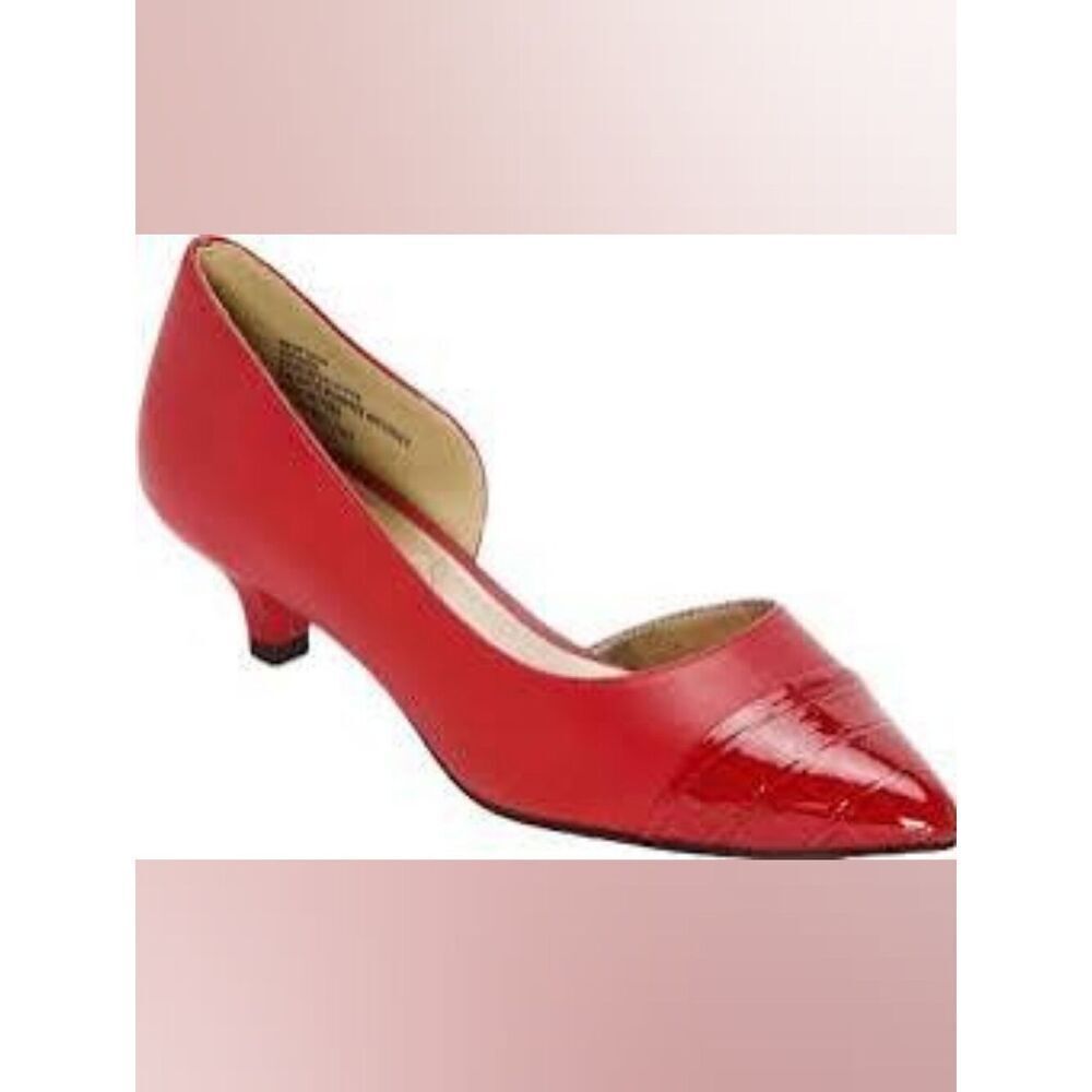 (54-4744) eastβ5th Dion Womens Pointed Closed Toe Kitten Heel Pumps Sz 8.5